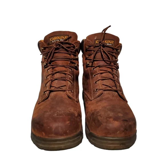 Carolina CA 5020 Brown Leather Lace-Up Waterproof Work Boots Men's Size 15D Boots